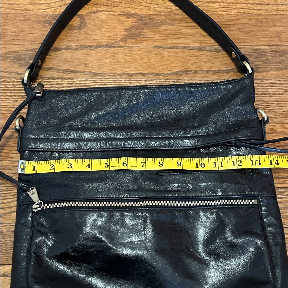 Hobo Black Leather Shoulder Bag Large Minimalist Classic Travel Work Tote - Picture 10 of 16
